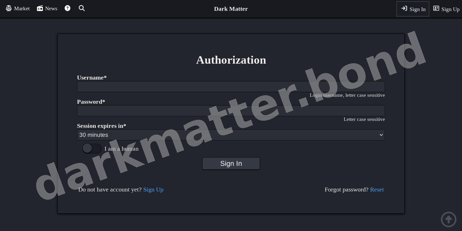 User Login Interface